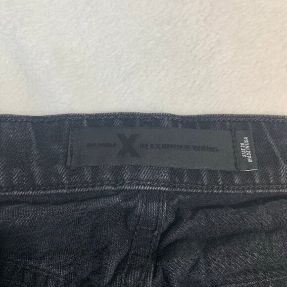 Alexander Wang black fade hidden button fly 003 100% cotton denim jeans - Picture 7 of 12